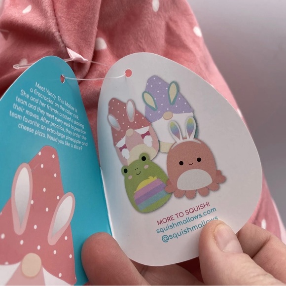 New Squishmallow 12” Yancy the Gnome Pink Soft Pillow Stuffed Plush Easter Toy - Picture 6 of 8